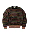 Aries Space Dye Problemo Crewneck Drop-shoulder Jumper In Black