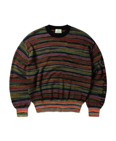 Aries Space Dye Problemo Crewneck Drop-shoulder Jumper In Black