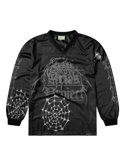 Aries Spider-web Graphic T-shirt In Black
