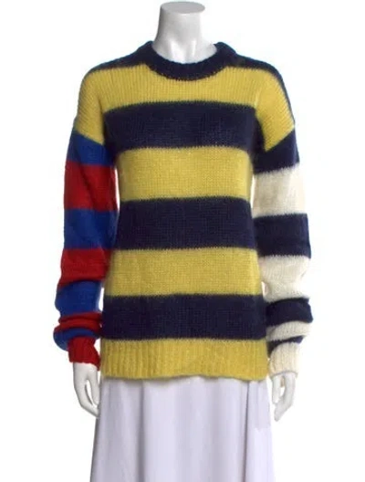 Pre-owned Aries Striped Crew Neck Sweater In Multi