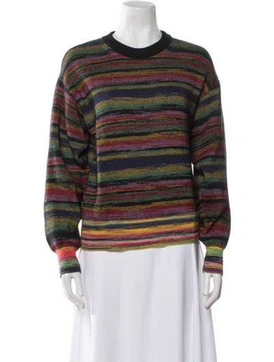 Pre-owned Aries Striped Crew Neck Sweater In Multi