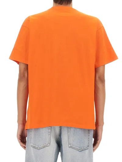 Aries T-shirt With Logo In Orange