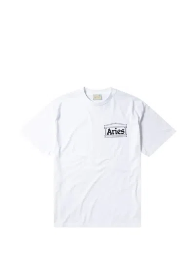 Aries Temple Logo-print T-shirt In Red