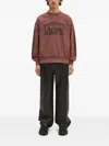 Aries Temple-print Sweatshirt In Pink