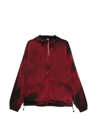 Aries Tie-dye Hooded Jacket In Red
