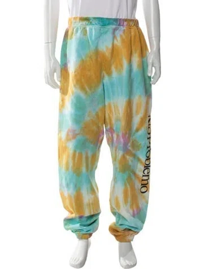 Pre-owned Aries Tie-dye Print Lounge Bottoms In Multi