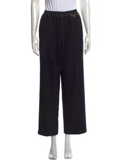 Pre-owned Aries Wide Leg Pants In Black