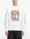 Aries Wolf-print Long-sleeve T-shirt In White