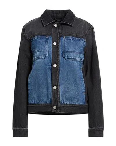 Aries Woman Denim Outerwear Blue Size M Cotton
