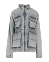 Aries Woman Denim Outerwear Blue Size M Cotton, Polyamide In Blue