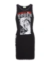 Aries Woman Mini Dress Black Size 4 Cotton In Black