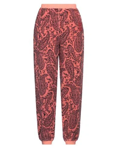 Aries Woman Pants Coral Size L Cotton In Pink