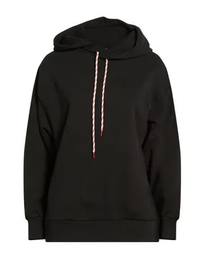 Aries Woman Sweatshirt Black Size L Cotton In Multi