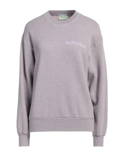 Aries Woman Sweatshirt Pink Size L Cotton