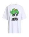 Aries Woman T-shirt White Size S Cotton In White
