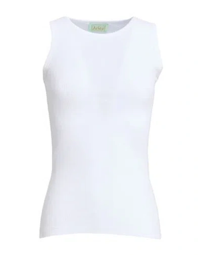 Aries Woman Tank Top White Size L Cotton