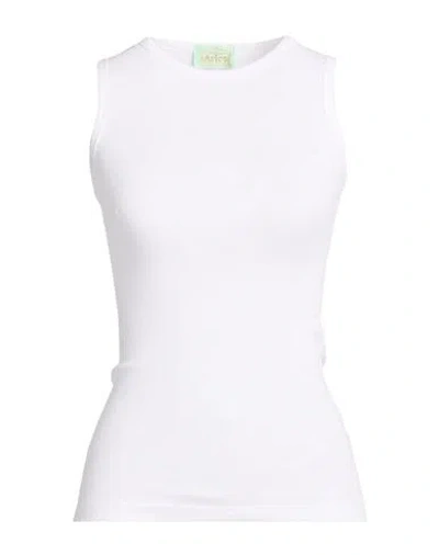 Aries Woman Tank Top White Size L Cotton