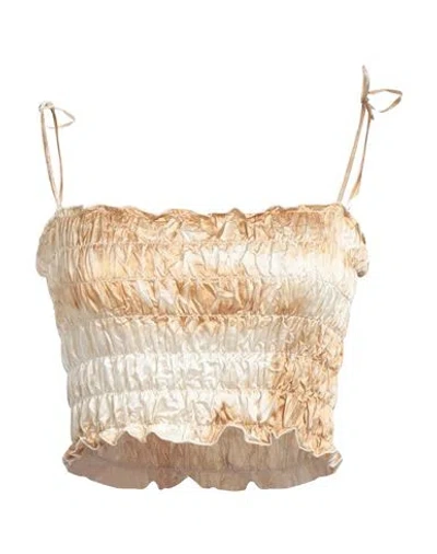 Aries Woman Top Beige Size 4 Silk