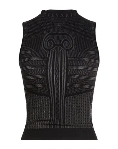 Aries Woman Top Black Size S/m Nylon, Polyester, Elastane