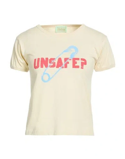 Aries Woman T-shirt Beige Size 2 Cotton In Neutral