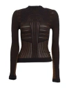 Aries Woman T-shirt Dark Brown Size S/m Nylon, Polyester, Elastane In Brown