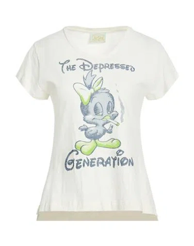 Aries Woman T-shirt Off White Size 3 Cotton