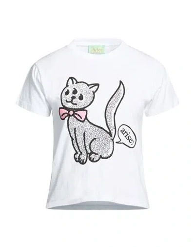 Aries Woman T-shirt White Size 2 Cotton