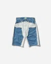 Aries Panelled Denim Shorts In Multicolor