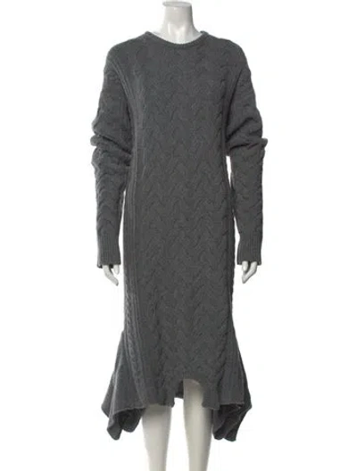 Pre-owned Aries Wool Long Dress In Grey