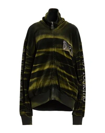 Aries X Juicy Couture Woman Sweatshirt Dark Green Size M Cotton, Polyamide
