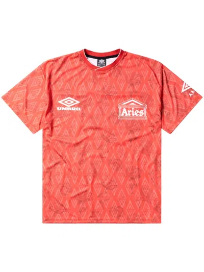 Aries X Umbro Centenary Jersey T-shirt In Red