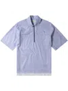 Aries Zip-up Polo Shirt In Blue