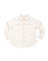 Ariko Bucky Split Hem Shirt Jacket In White