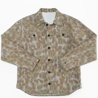 Ariko Women's Leopard Camo Bucky Split Hem Shirt Jacket In Multi