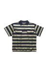 Aris Tatalovich Stripe Trucker Polo Green In Black
