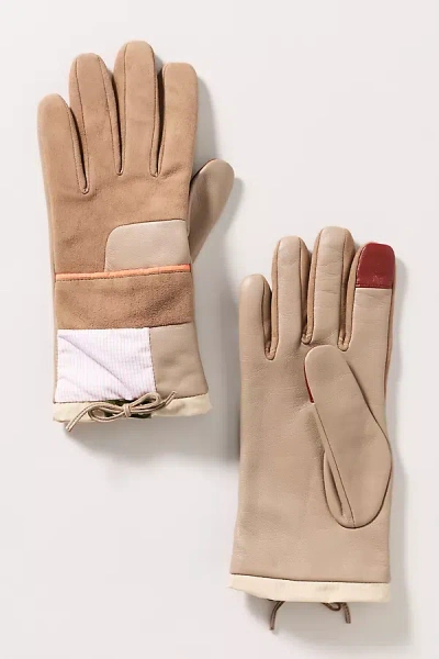Aristide Cashmere-lined Leather Gloves In Neutral