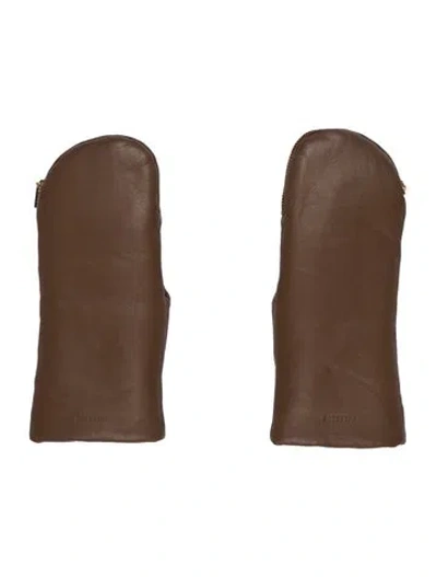 Pre-owned Aristide Leather Gloves In Brown