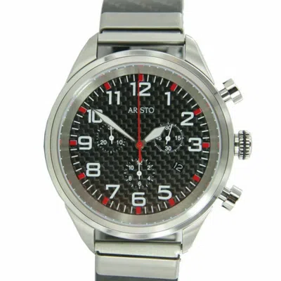 Pre-owned Aristo Men's Watch Chronograph Stainless Steel Carbon Quartz 7h88
