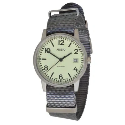 Pre-owned Aristo Submarine 3h17tg Unisex Automatic Watch 10atm Swiss Movement Fabric Band