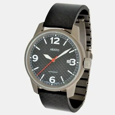 Pre-owned Aristo Unisex 5h83 Swiss Automatic Movement Carbon Titanium 5atm