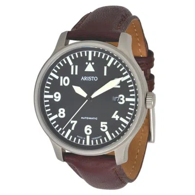 Pre-owned Aristo Unisex Automatic Watch Model Pilot 3h114lb Stainless 5atm Swiss Movement