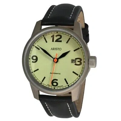 Pre-owned Aristo Unisex Swiss Automatic Movement Titanium Of Pilot Model 5h69ti 5atm 2.3oz