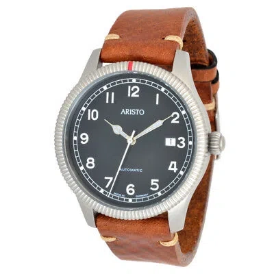 Pre-owned Aristo Unisex Wristwatch 3h190 Automatic Matic Sw200 Vintage Leather