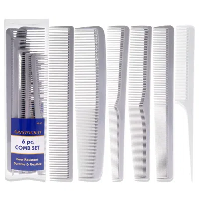 Aristocrat Heat Resistant Durable And Flexible Combs Set By  For Unisex - 6 Pc Comb In Multi