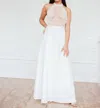 Ariti Kaziris Halter Sheer Wedding Dress In White In Neutral