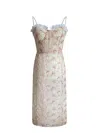 Ariti Kaziris Women's Floral Chiffon Bustier Dress In Pink/white In Multi