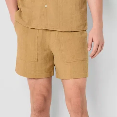 Arizona 6" Mens Textured Pull-on Short In Nude