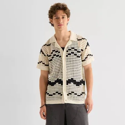 Arizona Big And Tall Mens Crew Neck Short Sleeve Pullover Sweater In Multi