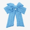 Arizona Blue Textured Hair Bow In Blue