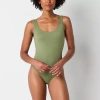 Arizona Body Cloud Kissed Cheeky Bodysuit In Green